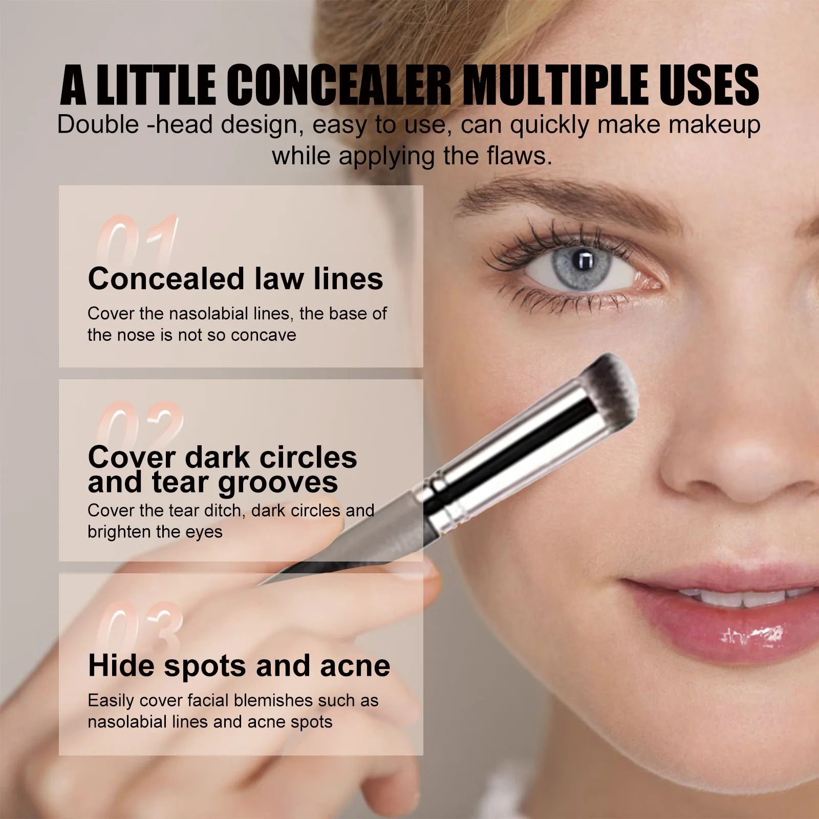 Spot Concealer Tear Trough Concealer Precise Coverage Three Color Partition Beauty And Health Facial Concealer Spot Marks 250222