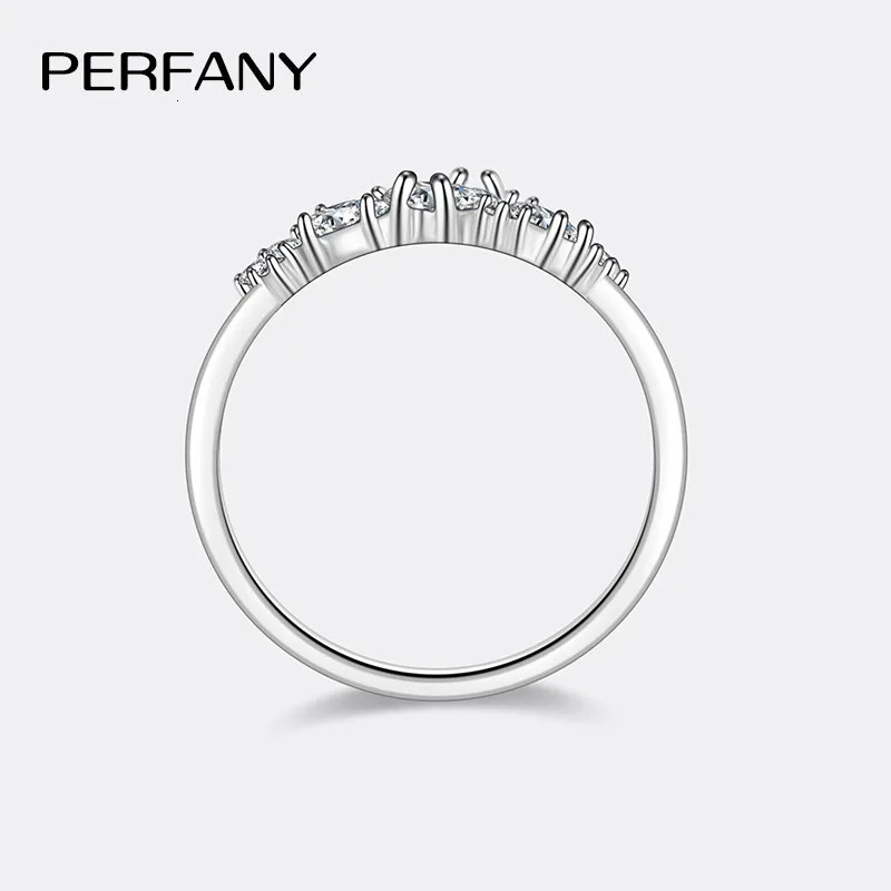 PERFANY 0.58CT Marquesss Cut Womens Ring S925 Pure Silver Laboratory Cultivate Diamond Fashion Jewelry 250220