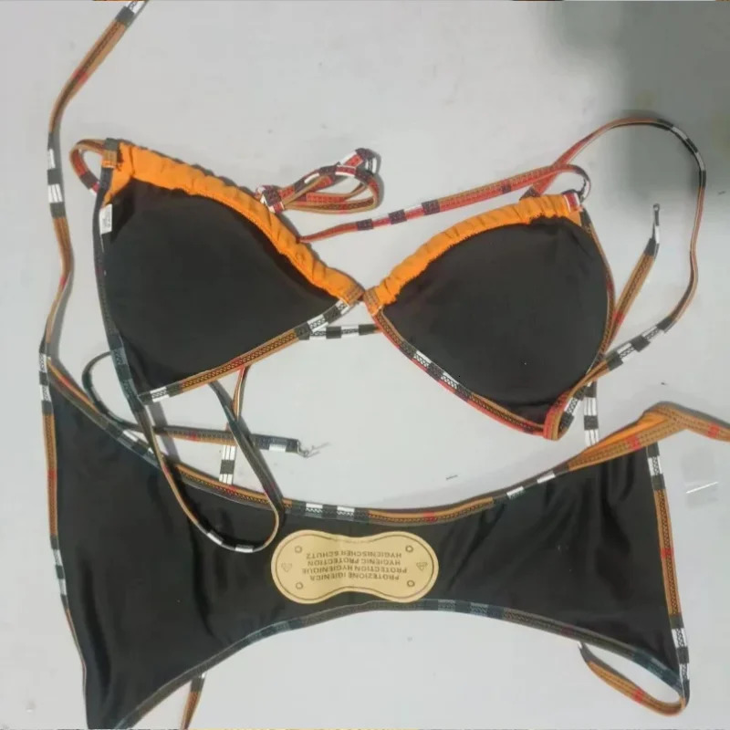 Ladies Bikini sexy Thong Swimsuit Brazil Beachwear Swimsuit Two-Piece Set Of Womens Bra Suspender Top 250225