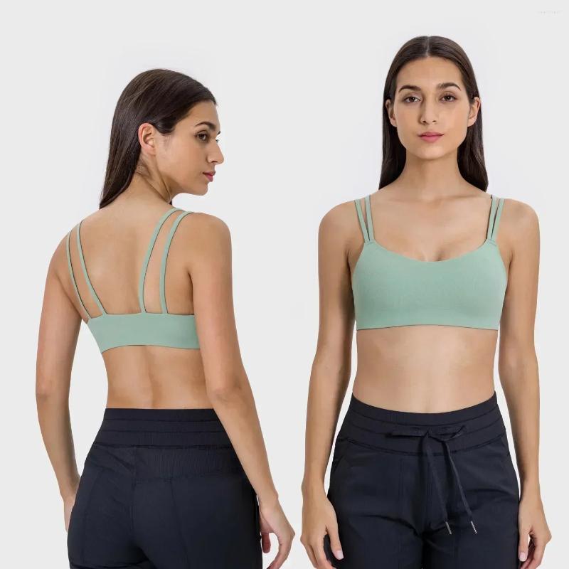 Men's Vests Lemon Hi Cloud Light Support Ribbed 2.0 Bra Smooth Sweat-wicking Quick-drying Beauty Back Double Straps Gym Sport Bras For Women
