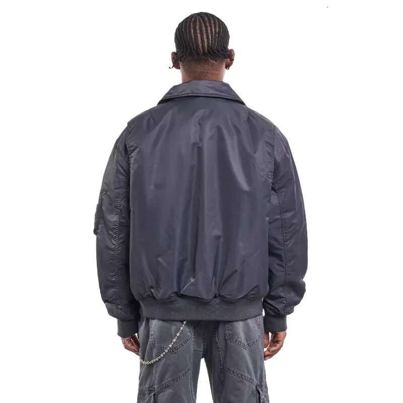 American Bomber Cotton-Padded Vintage Autumn And Winter Lapel Toog Thickened Thermal Cotton Jacket Men