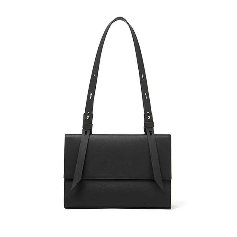 Ladies Vintage Shoulder Adjustable Strap Elegant Genuine Armpit Tote Women's Leather Brief Bag