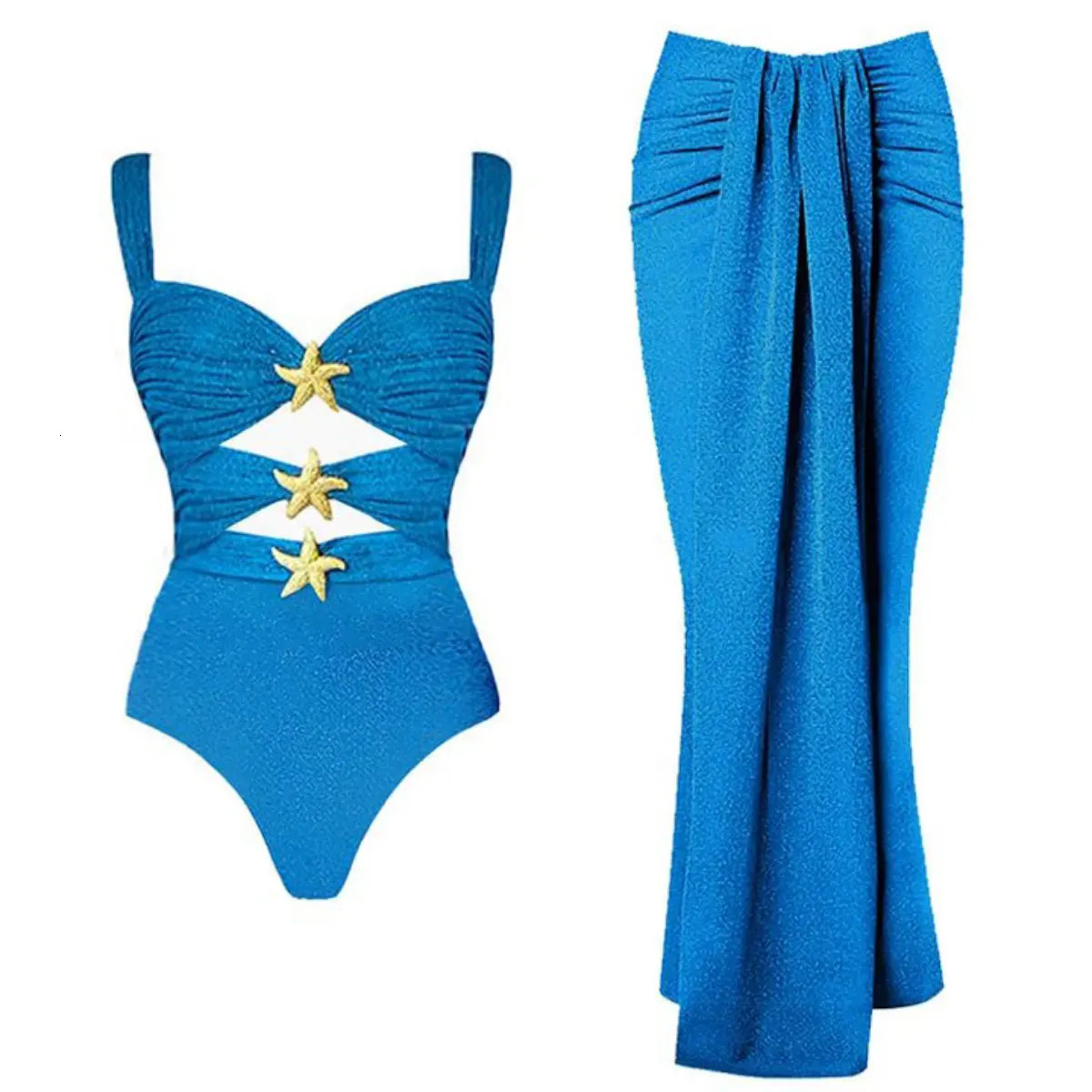 Sexy 3 Pieces Bikini Women Swimsuit With Beach Pants Feamle Swimwear One Shoulder Bikini Tassels Swim Suit Bodysuit Beachwear 250225