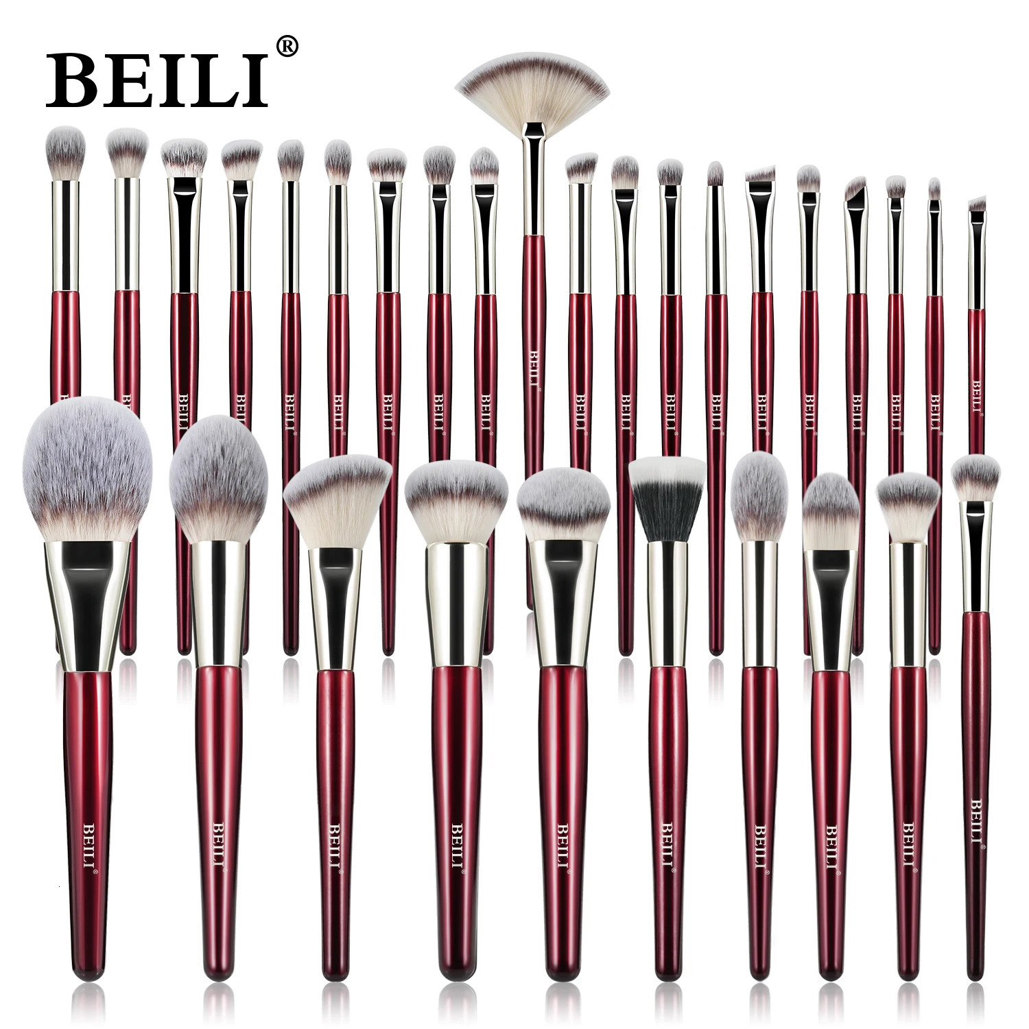 BEILI Soft 8/9/15/30 Makeup brush for foundation make-up concealer eye shadow eyebrow eyelash eyeliner brush multi-function comb 250224