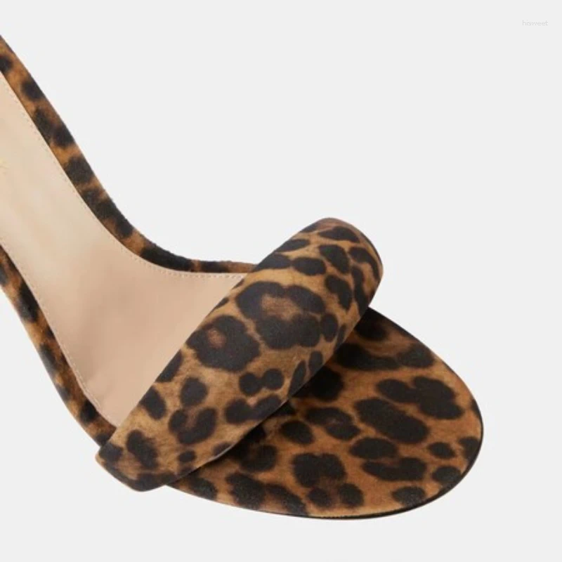 Leopard Print Platform Sandals - Open Toe, Zipper hot Back, 10cm High Heels, Big Size, Beach Party, Outdoor