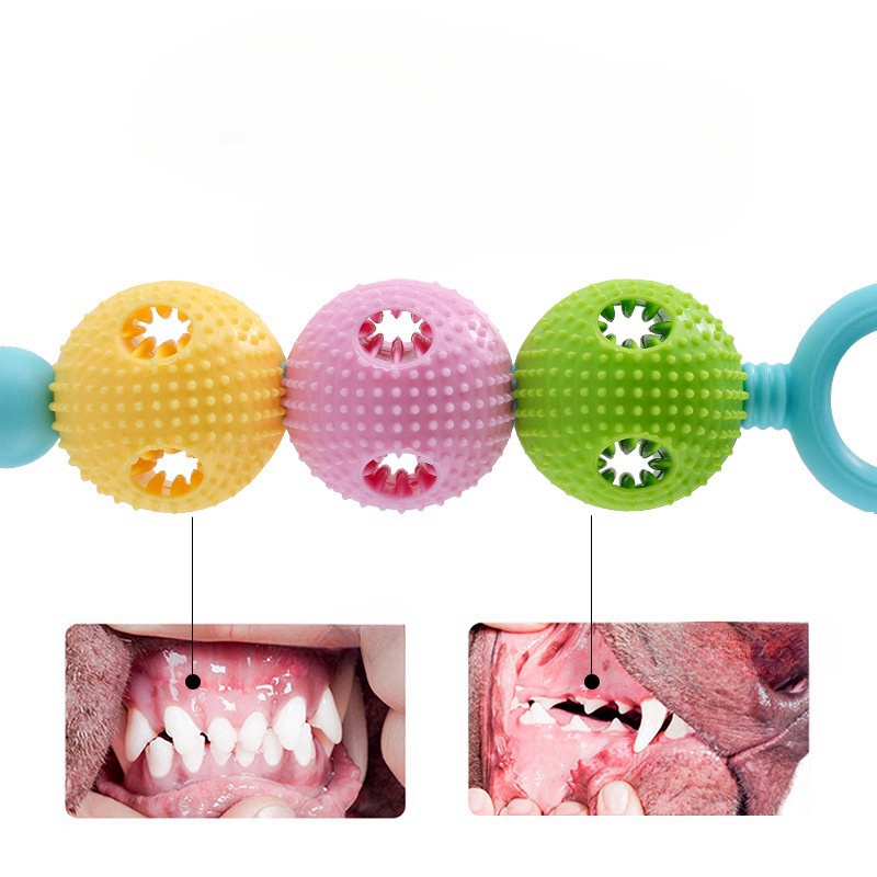 Dog toy teether , bite resistant, teeth cleaning dog toothbrush, food dispenser dog toys grinding rods, bite resistant teeth, bone cleaning toothbrush