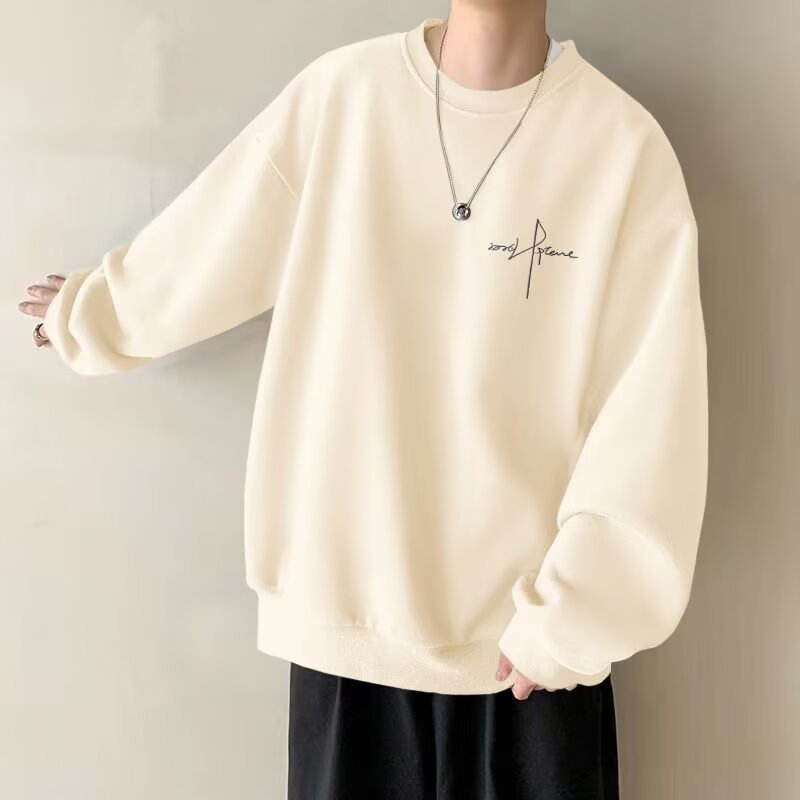 TB02252 Half zipper men's stand collar sweatshirt men spring and autumn retro tops solid color jacket