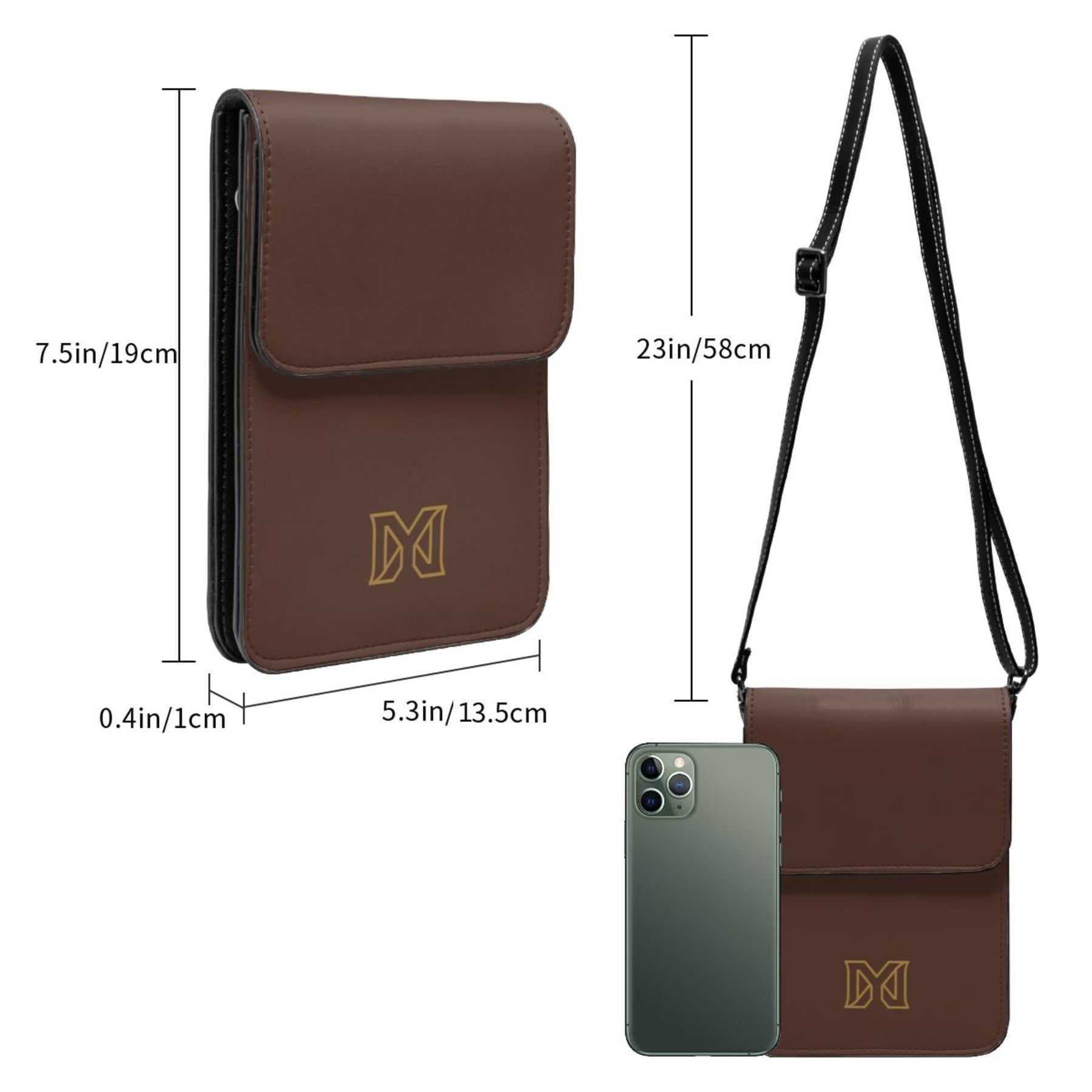 NXY Portable Mobile Phone Bag Pu Leather Mobile Phone Bag For Solid Color Smartphone Shockproof Bag Single Shoulder Crossbody Bags Hip