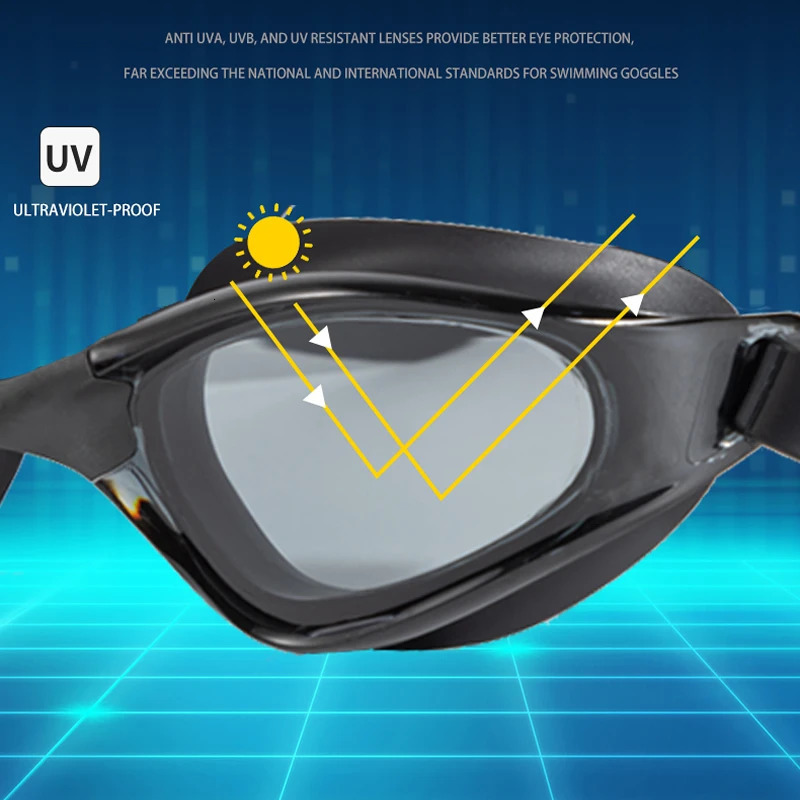 Professional Racing Swimming Goggles Men Women HD Anti Fog Bayer Lens Water Sports Eyewear Swim Glasses Replaceable Nose Pad 250226