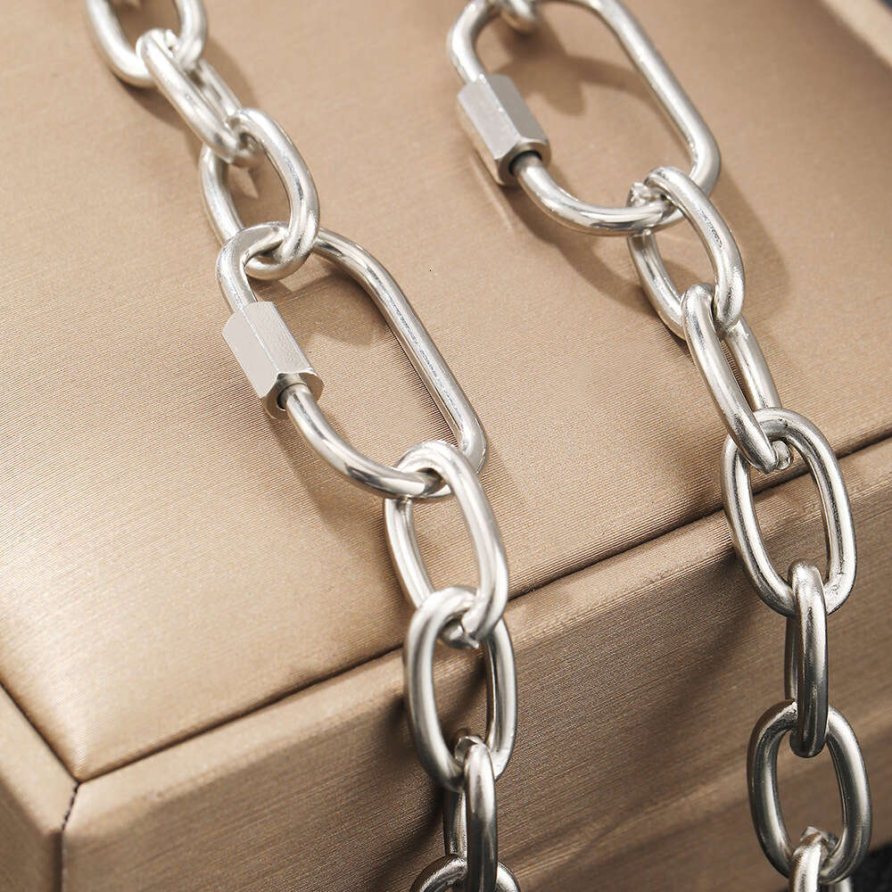 designer bracelet Jewelry hip-hop personality O-chain stainless steel bracelet set, niche geometric versatile necklace