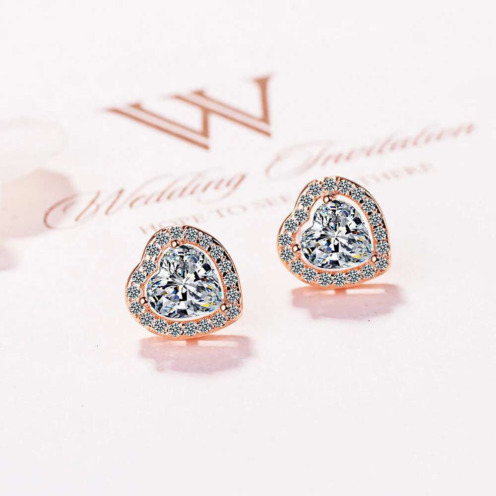 1 Carat Certified Moissanite Earrings For Women Platinum Plating Sterg Sier Dias Ear Stud Wedding Fine Jewelry
