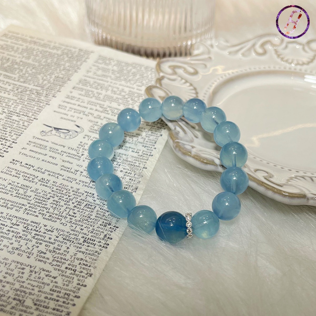 2025 New Network Hit Nezha 2 Series A Variety of Original Bracelets Natural Crystal Aquamarine A Variety of Crystal Womens Bracelet Customization