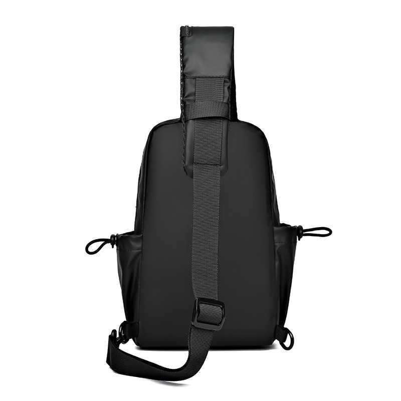 Mens Chest Bag Large Capacity Outdoor Sports Bag Waterproof Trendy Nylon Shoulder Bag Mens Cross Shoulder bags Business New Style 241225