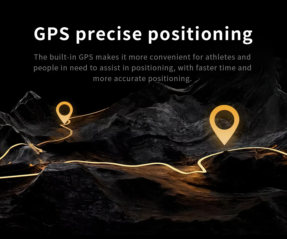 New Outdoor Sports GPS Smart Watch with Flashlight 1.43'' Amoled 730mAh 30M Waterproof Heart Rate Blood Pressure Men Smartwatch