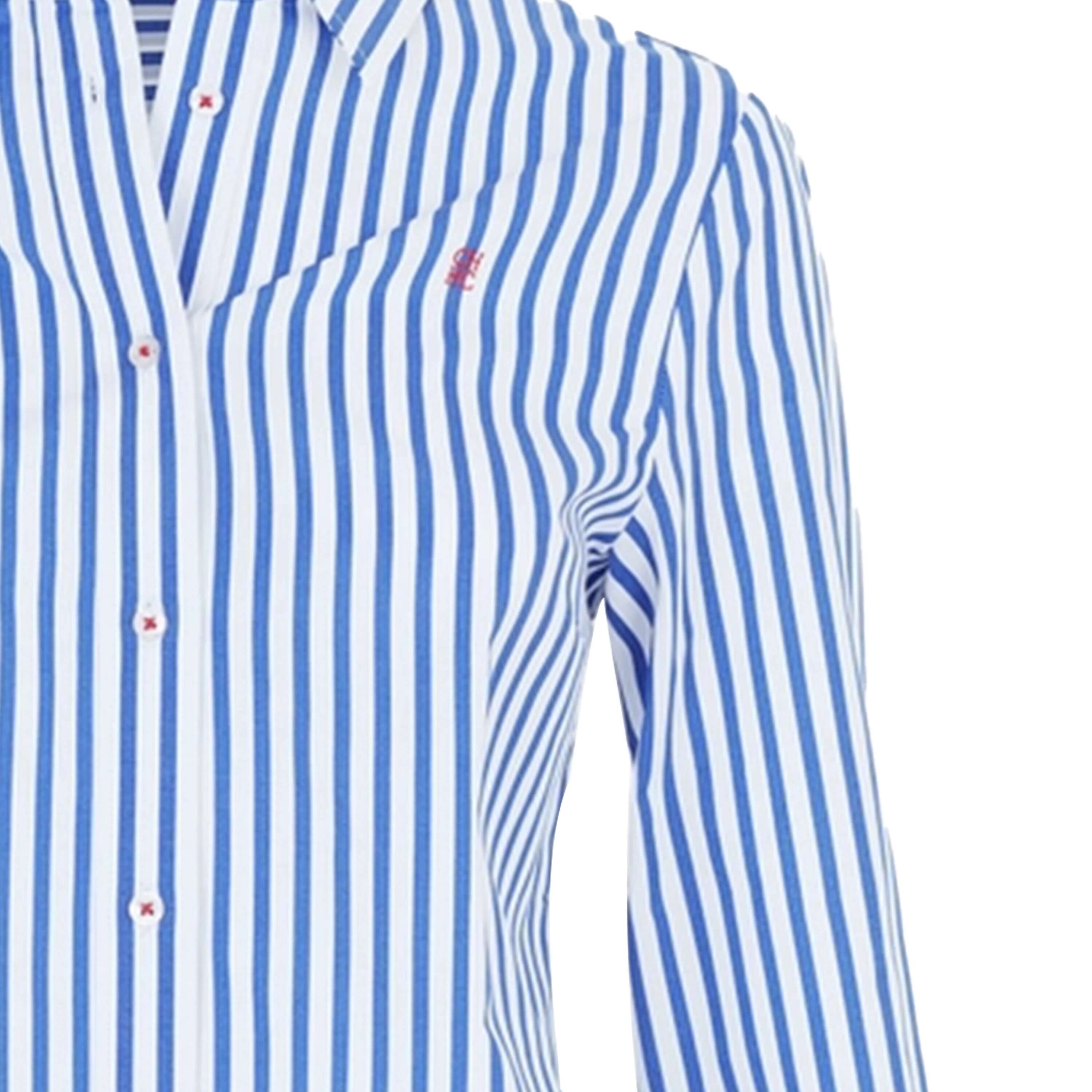 CHCH Brand New Women Slim Waist Design Blouse Vintage Embroidery Female Blouses 2024 Fashion Stripe Office Ladies Shirts