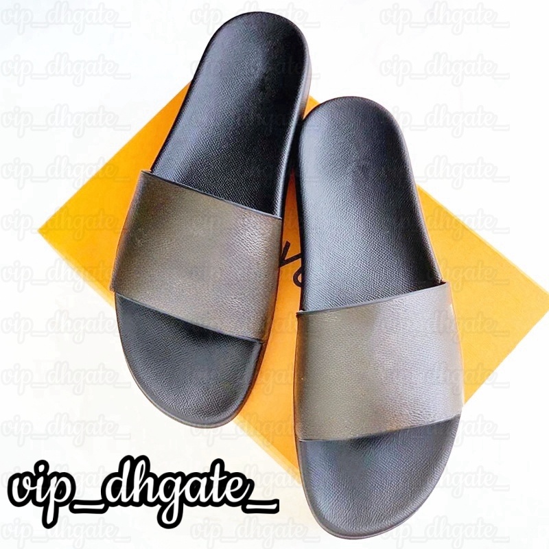 Brown Denim Leather Flip Flops Designer sandal waterfront mule slide Womems mens Luxury tazz Slipper sandale Summer Pool sandalen beach Sliders travel comfort Shoe