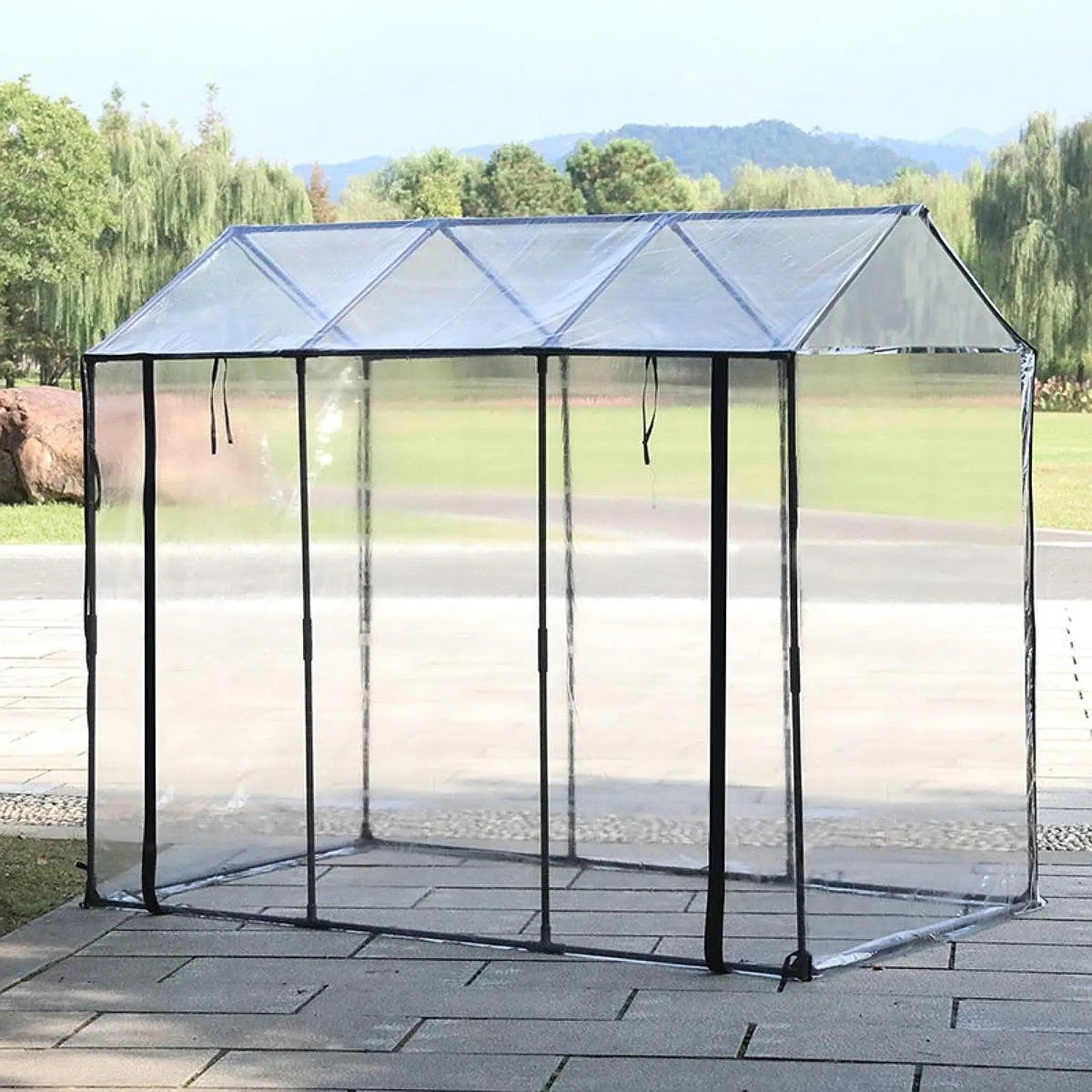 Mini Greenhouse Garden Nursery Plant Cover Portable Green House Kit Clear Tent for Plants Outside Backyard Vegetables Flowers 250225