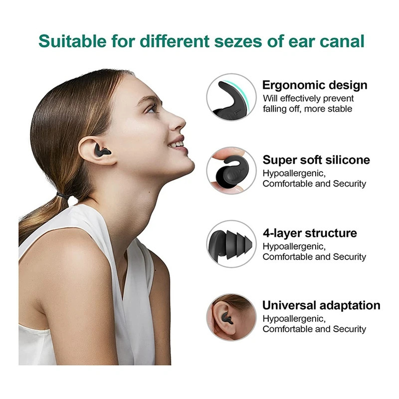 3 Pairs Great Waterproof Ultra Comfy Earplugs Swimming Ear Plugs For Water Sports 250226