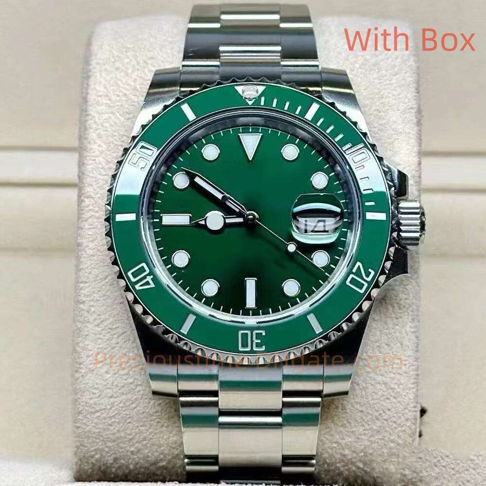 Precioustime Mens 41mm Automatic Mechanica Designer Watch With Box Full Stainless Steel Sapphire Montre Waterproof Luminous Luxury Wristwatches