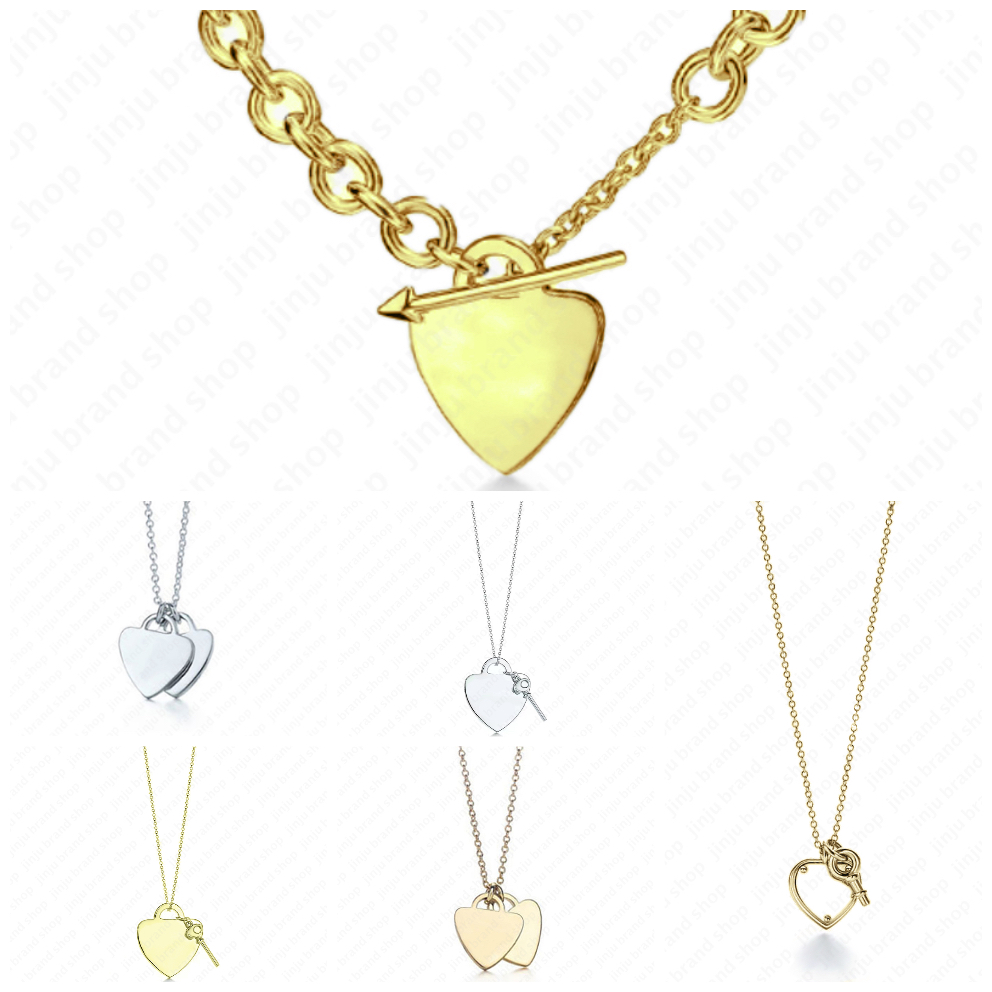 designer jewellery 18K Gold Plated heart necklace designer jewelry women necklace luxury jewellery Stainless Steel necklaces jewerly designer for woman necklace