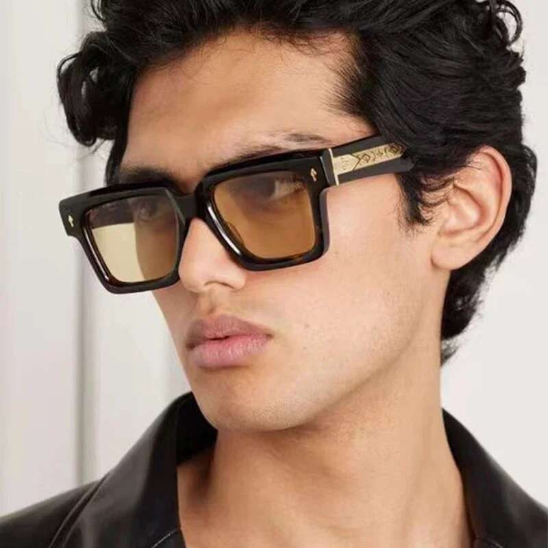 Sunglasses Belize Vintage Square Acetate Sun for Zonnebril Voor Mannen Glasses Men Sunglass