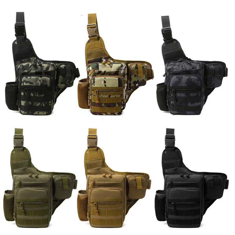 Waterproof Fishing Shoulder Bag Outdoor Sports Cycling Crossbody Chest Single Backpack Travel Climbing Camping Fishing Handbag 250226