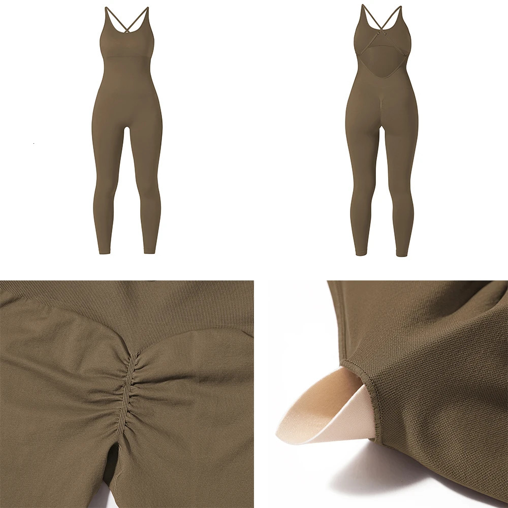 Solid sexy jumpsuit womens summer sleeveless jumpsuit backless casual tight fitting sportswear fashionable streetwear women 250224