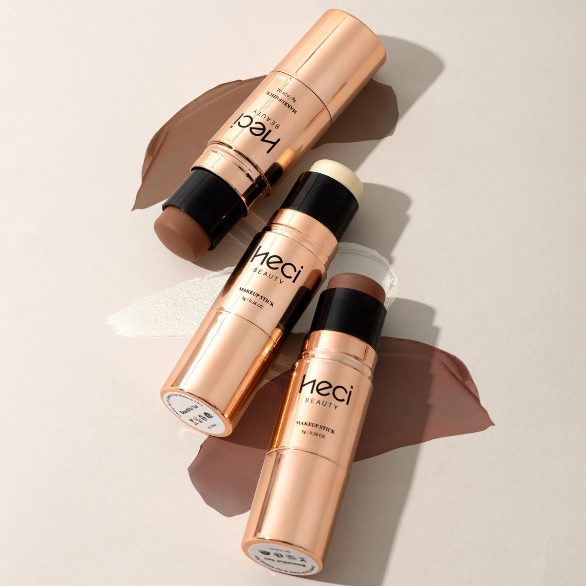 DouHead Silky Smooth Rose Bronzer Stick Waterproof Brighten Hydrating Creamy Highlighter Balm Body Matte Contour 250219