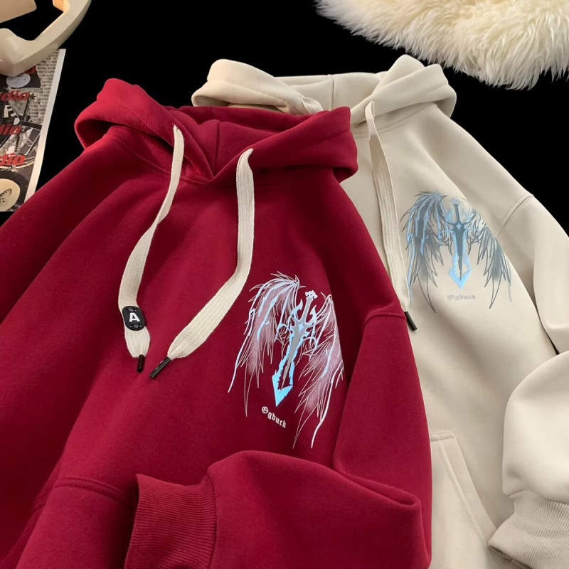 CH02262 New hooded sweatshirt for spring and autumn, men's trendy brand, loose oversize jacket