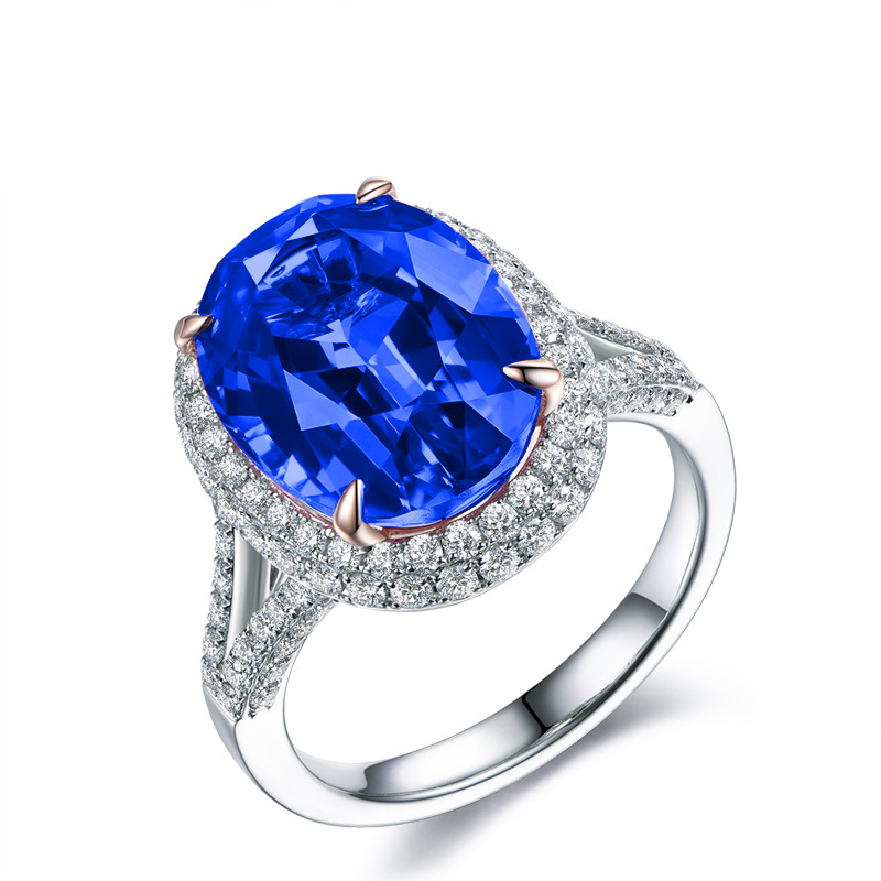 25 Gorgeous Luxury Jewelry Wedding Designer Rings 925 Sterling Silver Large Oval Cut Multi Color 5A Cubic Zircon CZ Diamond Gemstones Party Eternity W