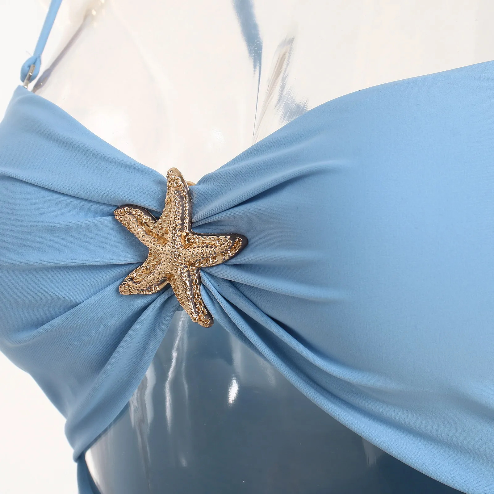 2025 One Piece Swimsuit Womens Coutout Starfish Swimwear Push Up Monokini Bikini Summer Beach Bodysuit Swimming Bathing Suit 250225