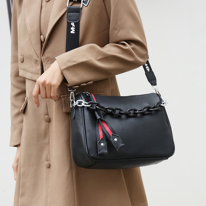 New Fashionable Cowhide Leather Bag High-quality Designer Single Shoulder Slanted Body Fashionable Classic Women's Bag