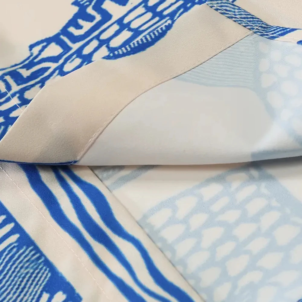 Summer Shirt Retro Fish Pattern Short-sleeved Lapel Shirt Mens Casual Vacation Button-down Shirt All-over Printed Short-sleeved 250226