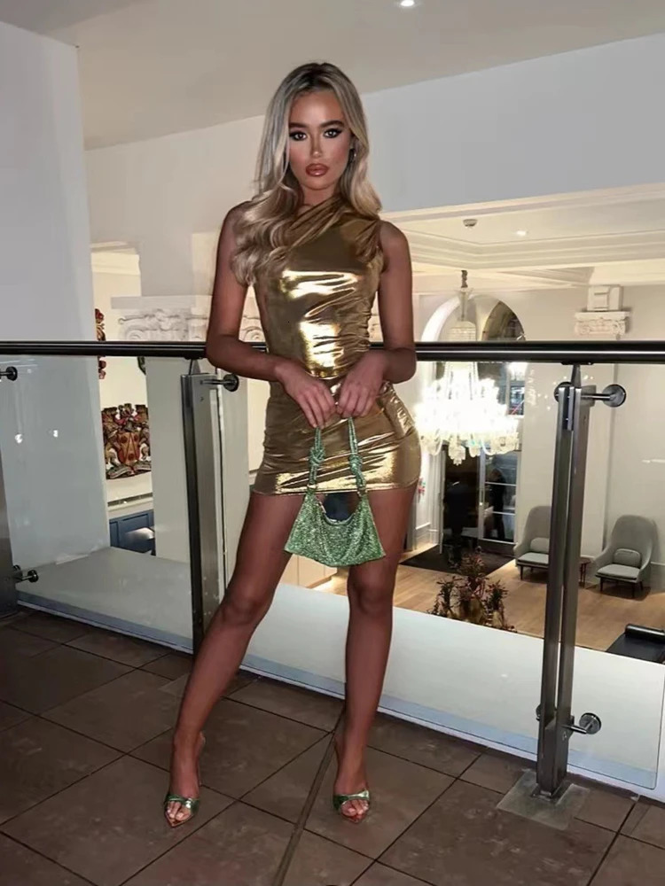 Sexy one shoulder tight fitting womens clothing suitable for women solid irregular tight fitting mini dresses womens parties nightclubs short tops 250