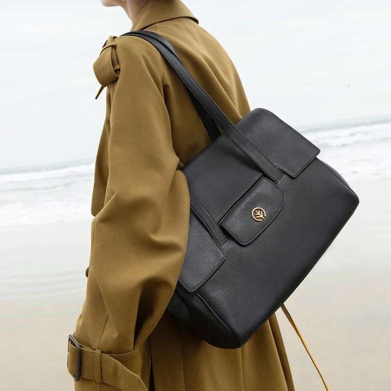 Genuine Leather Designer Tote New High Quality Cowhide Vintage Shoulder Bag Original Brands Large Capacity Briefcase