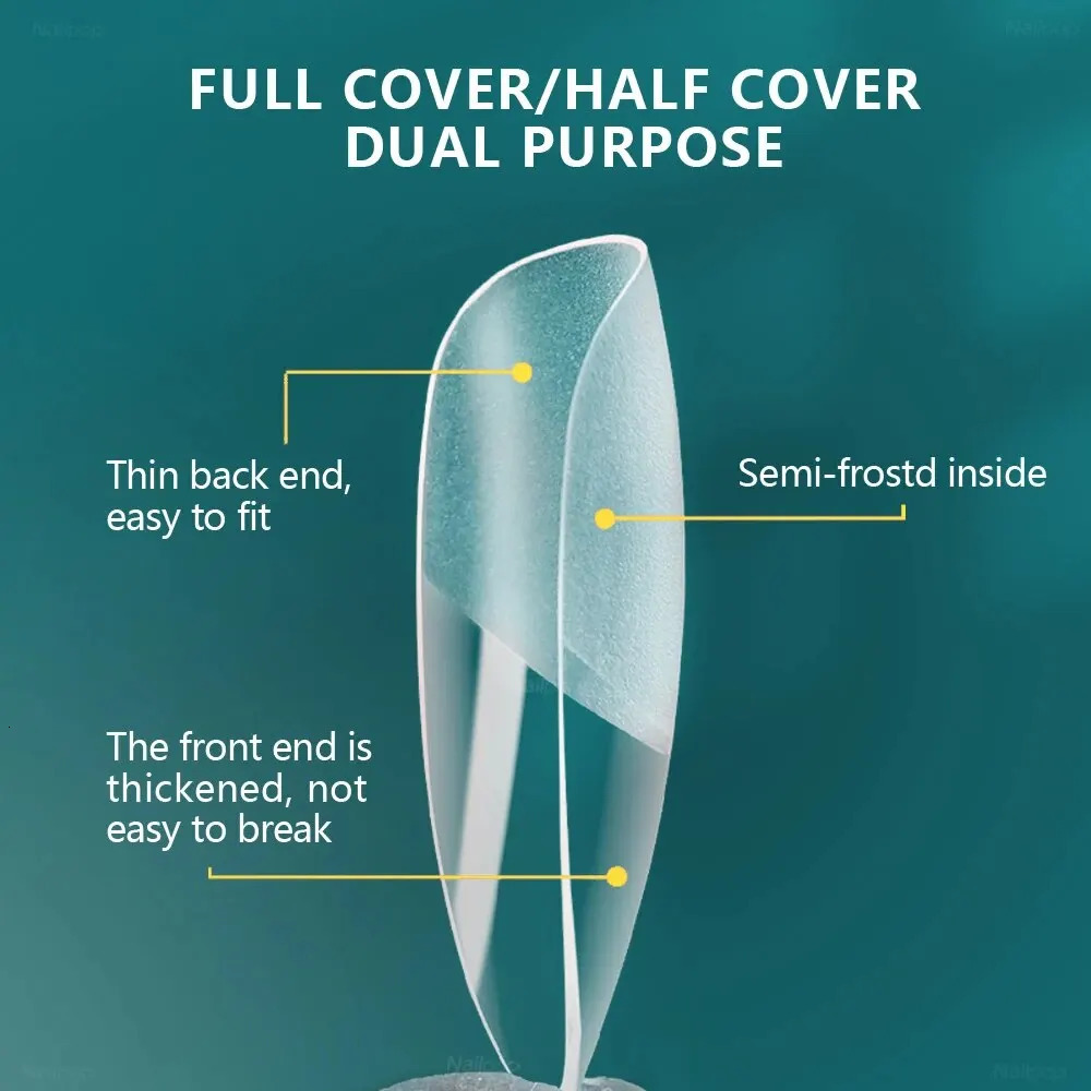 NAILPOP Nail Tips Full Cover Soft Gel False Capsules Various Shapes and Styles for Professional DIY 120PCS 250217