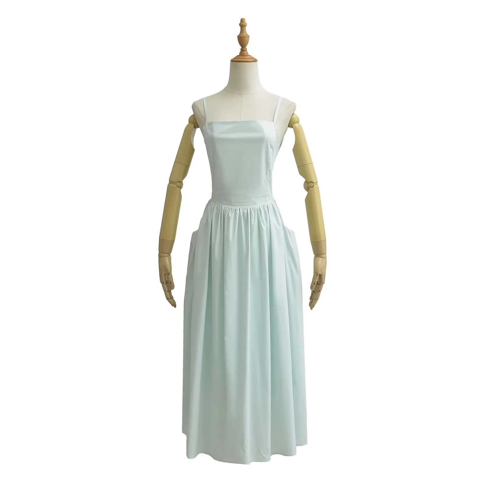G280 Summer French sexy backless suspender dress for women, seaside holiday atmosphere, slim long dress