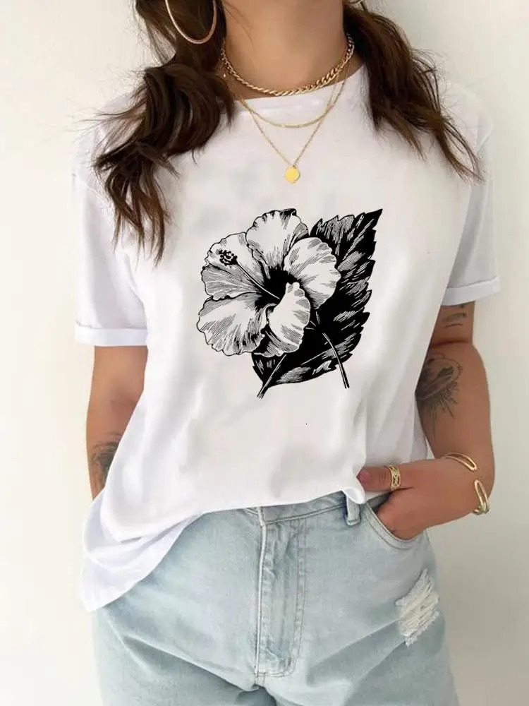 Feather Watercolor Trend Cute Short Sleeve Tee Top Women Fashion Casual Clothing Female Summer Graphic T Shirt Print T-shirt 250226
