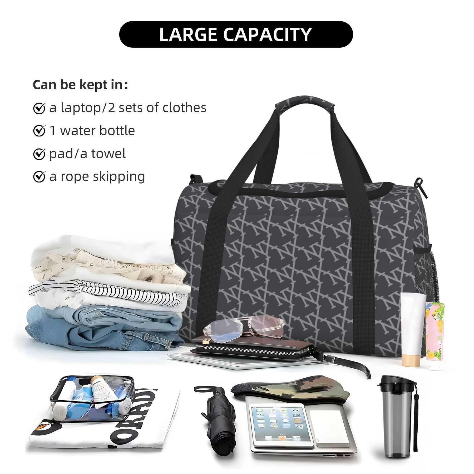 NXY Handheld Travel Bag Zipper Large Capacity Travel Bags Crossbody Fitness Sports Bags Large Capacity Luggage Pouch Duffel Bags Hip
