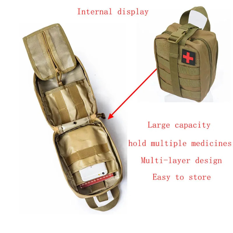 Tactical First Aid Kit Kit Emergency Outdoor Military Hunting Vehicle Camping Survival Tool Military Edc Bag 250225 - view 5