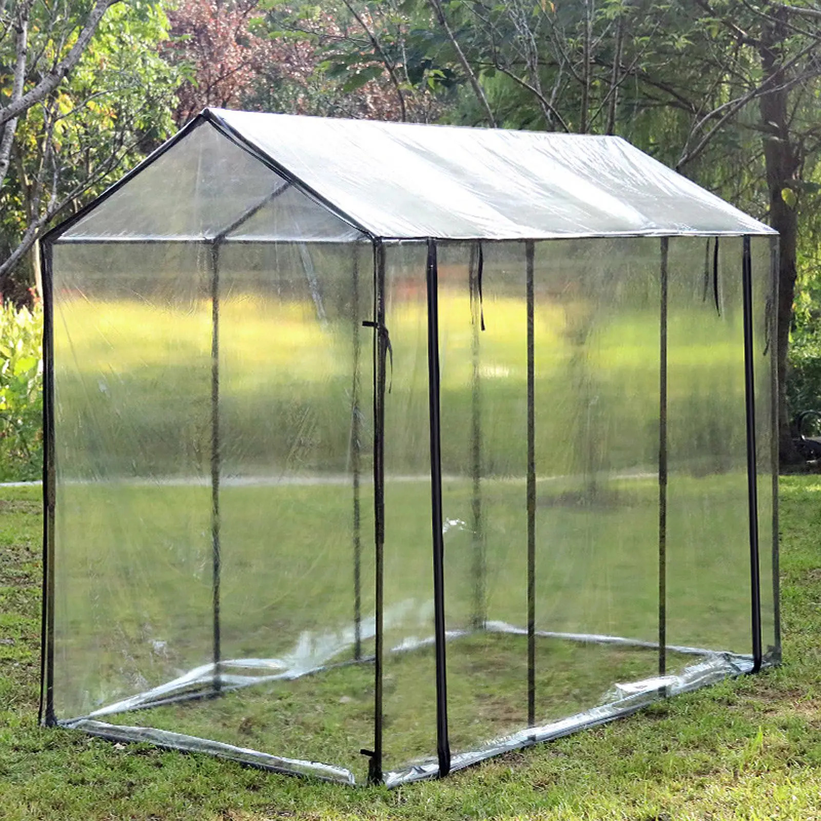 Mini Greenhouse Garden Nursery Plant Cover Portable Green House Kit Clear Tent for Plants Outside Backyard Vegetables Flowers 250225