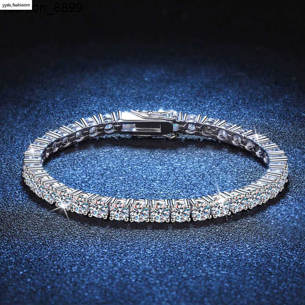 home Pendants 2mm-5mm VVS Dia for Womens Sterling Sier Lab Grown Moissanite Tennis Bracelet