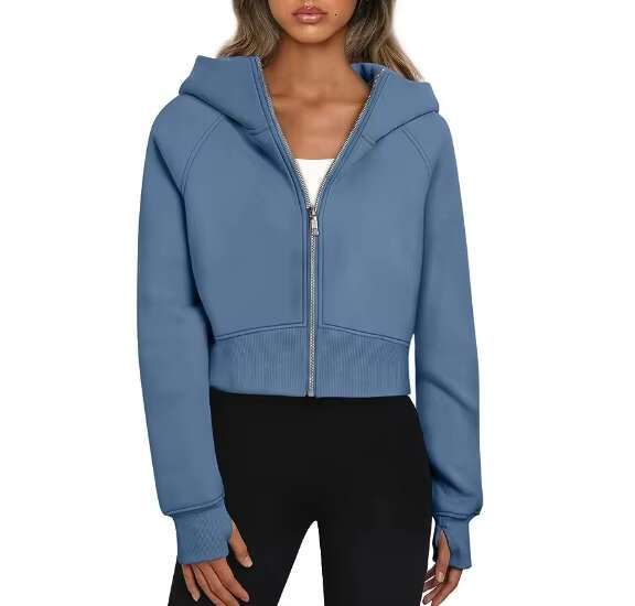 Liu Ming Custom Brand 2024 Fall Winter Fashion Women Clothing Casual Long Sleeve Zip Up Hoodie Coat Sweatshirts