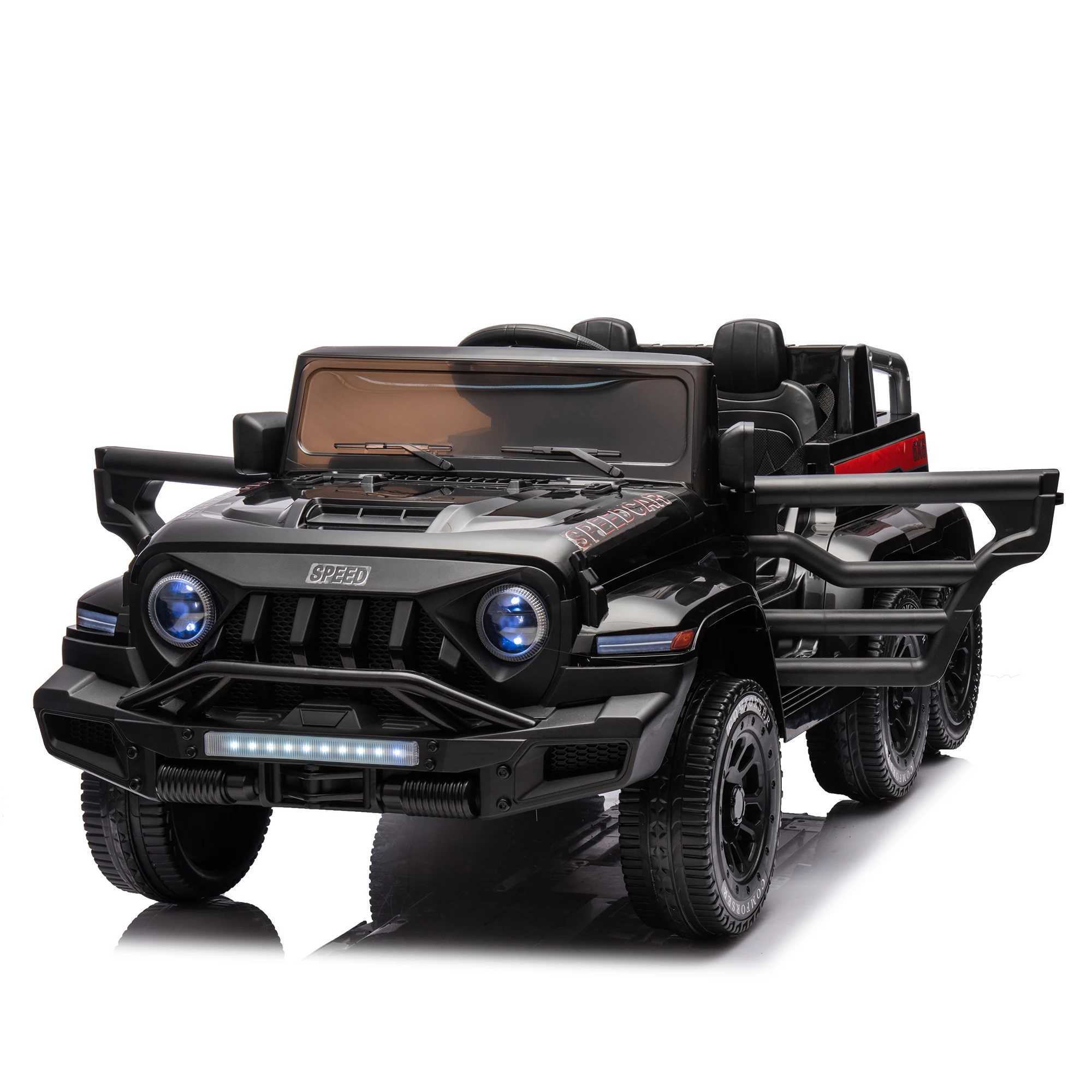 Electric/RC Car 24V childrens 2-seater dump truck with remote control 66.14 pounds maximum load electric multifunctional vehicle z250226