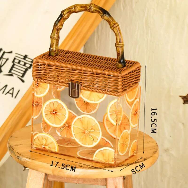 Hot Selg Acrylic Wholesale PVC Waterproof Handbag Fashionable Transparent Small Square Bag Shape With Hand Gift Box designer handbags women