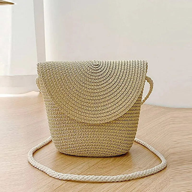 Straw Bag Women Woven Beach Crossbody Bag For Ladies Cute Shoulder Small Handbag 250224