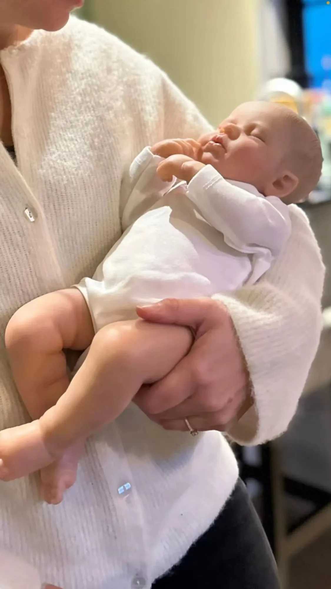 MRB 50CM Realistic Finished Bebe Reborn Silicone Vinyl Cloth Body Doll LouLou Handmade Toy For Girls Christmas Gift lK99