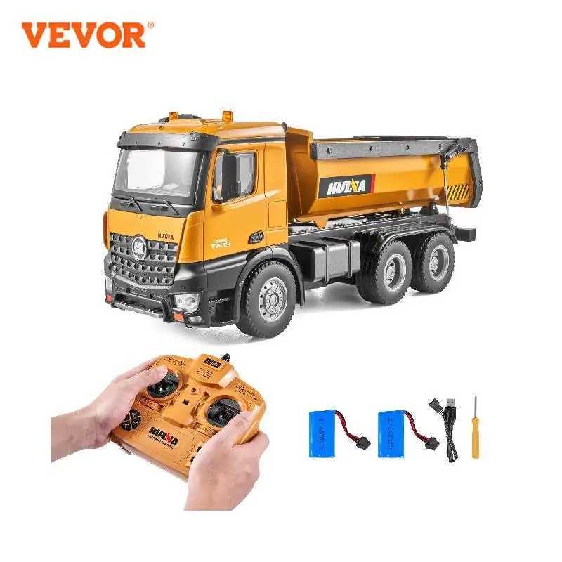 Electric/RC Car VEVOR RC Excavator Dumper Car Remote Control Engineering Vehicle Crawler Truck Bulldozer Toys for Boys Kids Christmas Gifts z250226