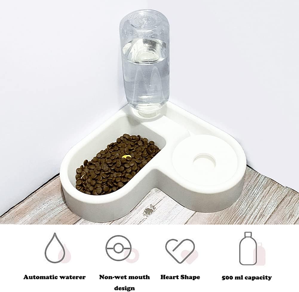 2026 New Double Dog Cat - Pet Water Food Bowl Set With Automatic Water Bottle, Pet Feeding Bowl Suitable For Cats And Small Dogs Free Shipping