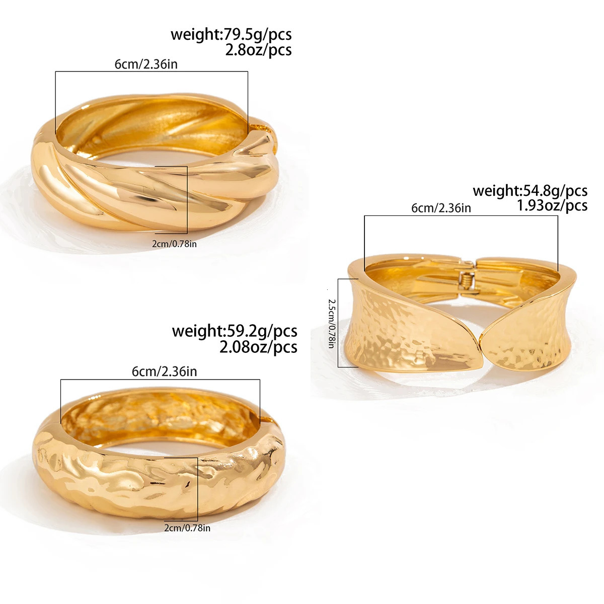 IngeSight.Z Fashion Heavy Metal Bangles Bracelet Woman Men Cool Punk Hip Hop Party Bangle Ladies Street Hand Jewelry 250227